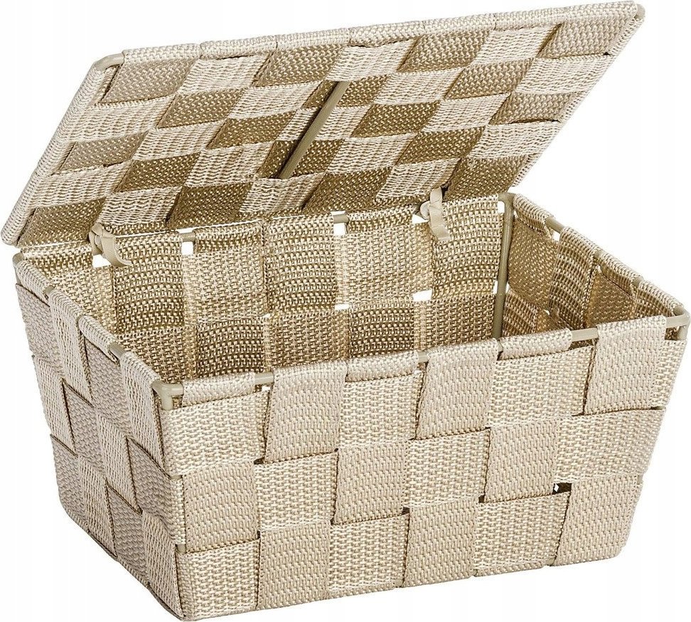 Koszyk prysznicowy InnovaGoods Bathroom basket with lid Adria, beige