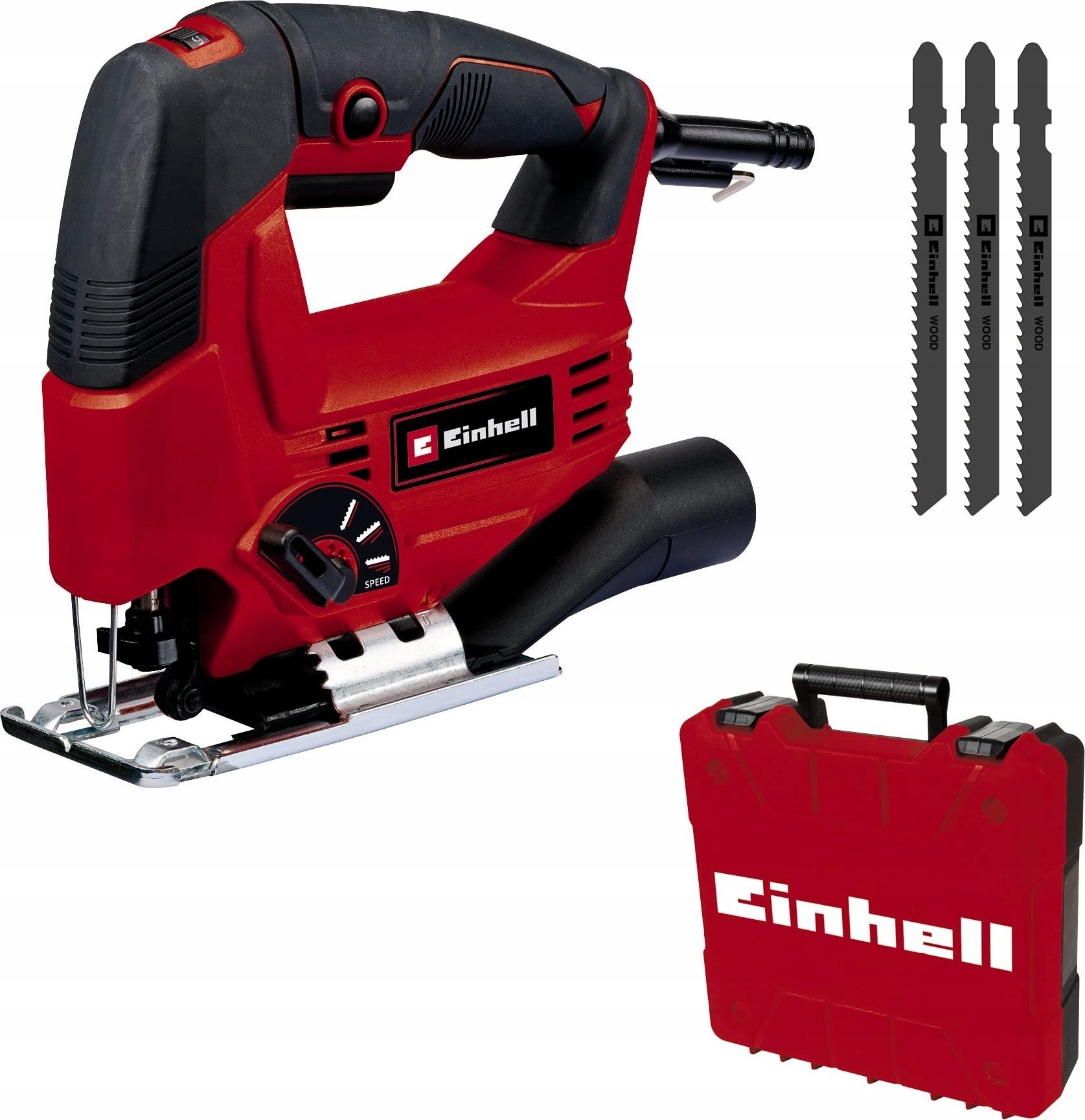 Wyrzynarka Einhell Einhell jigsaw TC-JS 80/1 kit (red/black, 550 watts, incl. case & accessories)