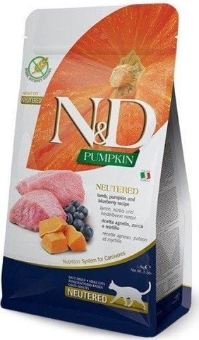 Farmina N&D PUMPKIN CAT LAMB & BLUEBERRY NEUTERED ADULT 1,5kg