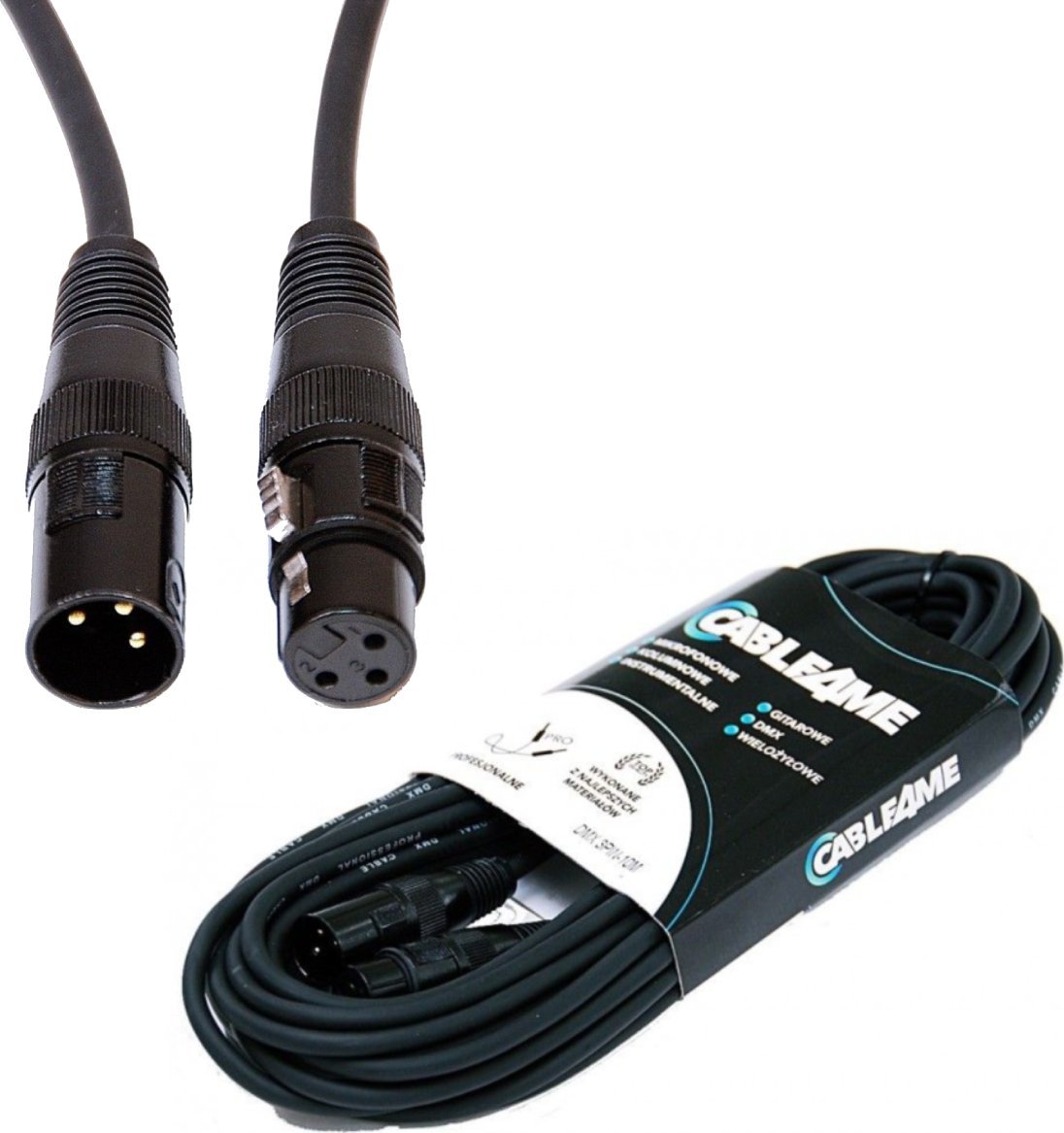 CABLE4ME przewód kabel DMX 3Pin 10m do świateł