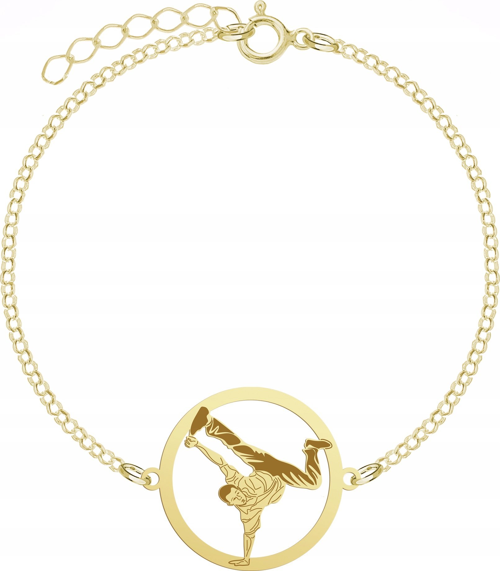 Radziszewska Jewellery Bransoletka Złota z Breakdance Łańcuszek Biżuteria 925 GRAWER GRATIS
