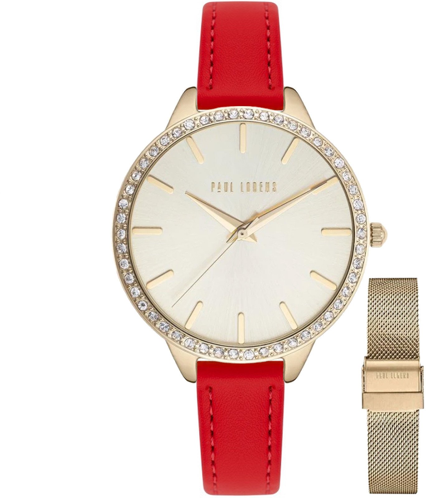 Zegarek damski Paul Lorens LARA 11312B2-4D1 skórzany pasek + siatka mesh