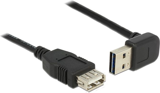Kabel USB Delock USB-A - USB-A 1 m Czarny (83547)