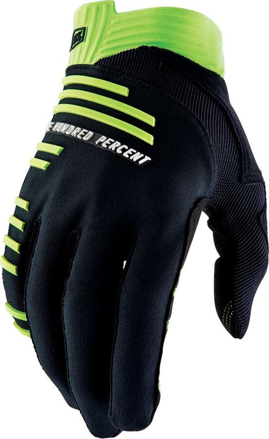 100% Rękawiczki 100% R-CORE Gloves Black Lime - S (długość dłoni 181-187 mm) (NEW 2022)