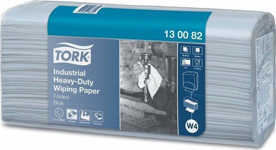 Tork Papier do osuszania ekstra mocny W4 3-warstwowy niebieski 130082 5x100ark - (2500 ark pr. karton)