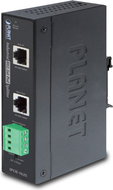 Planet Przemysłowy splitter IEEE 802.3at Gigabit HPoE (IPOE-162S)