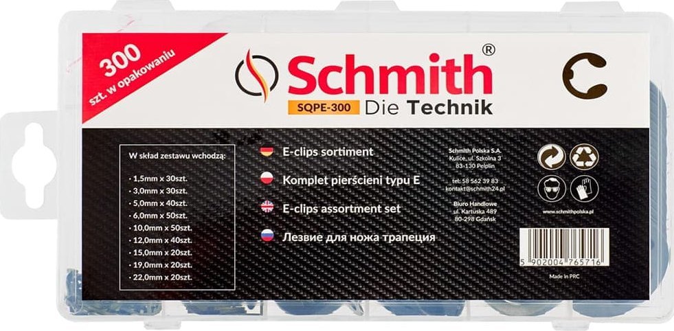 Schmith KOMPLET PIERŚCIENI TYPU E 300 SZT