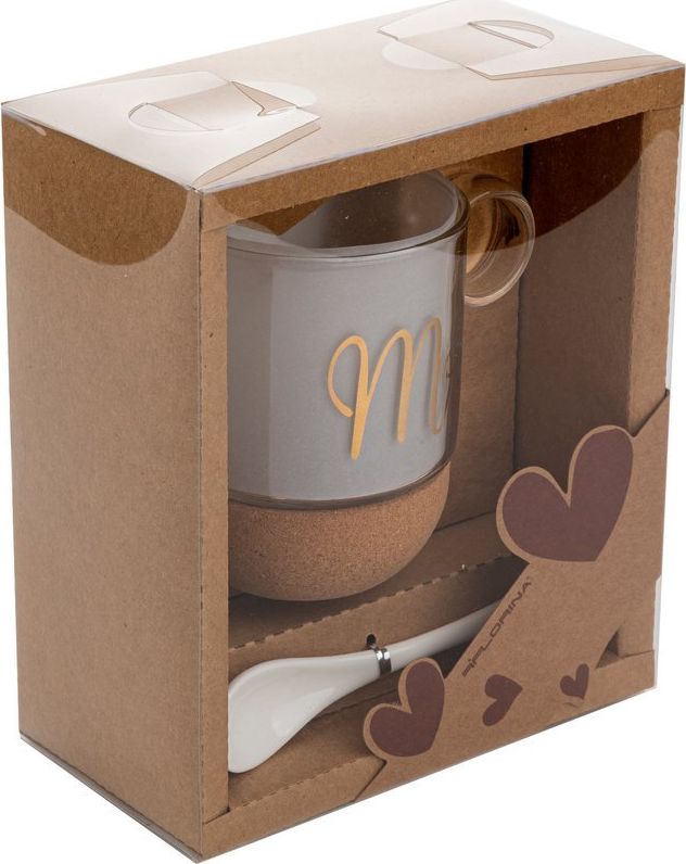 Florina Kubek szklany na korkowej podstawce Florina Mrs 240 ml