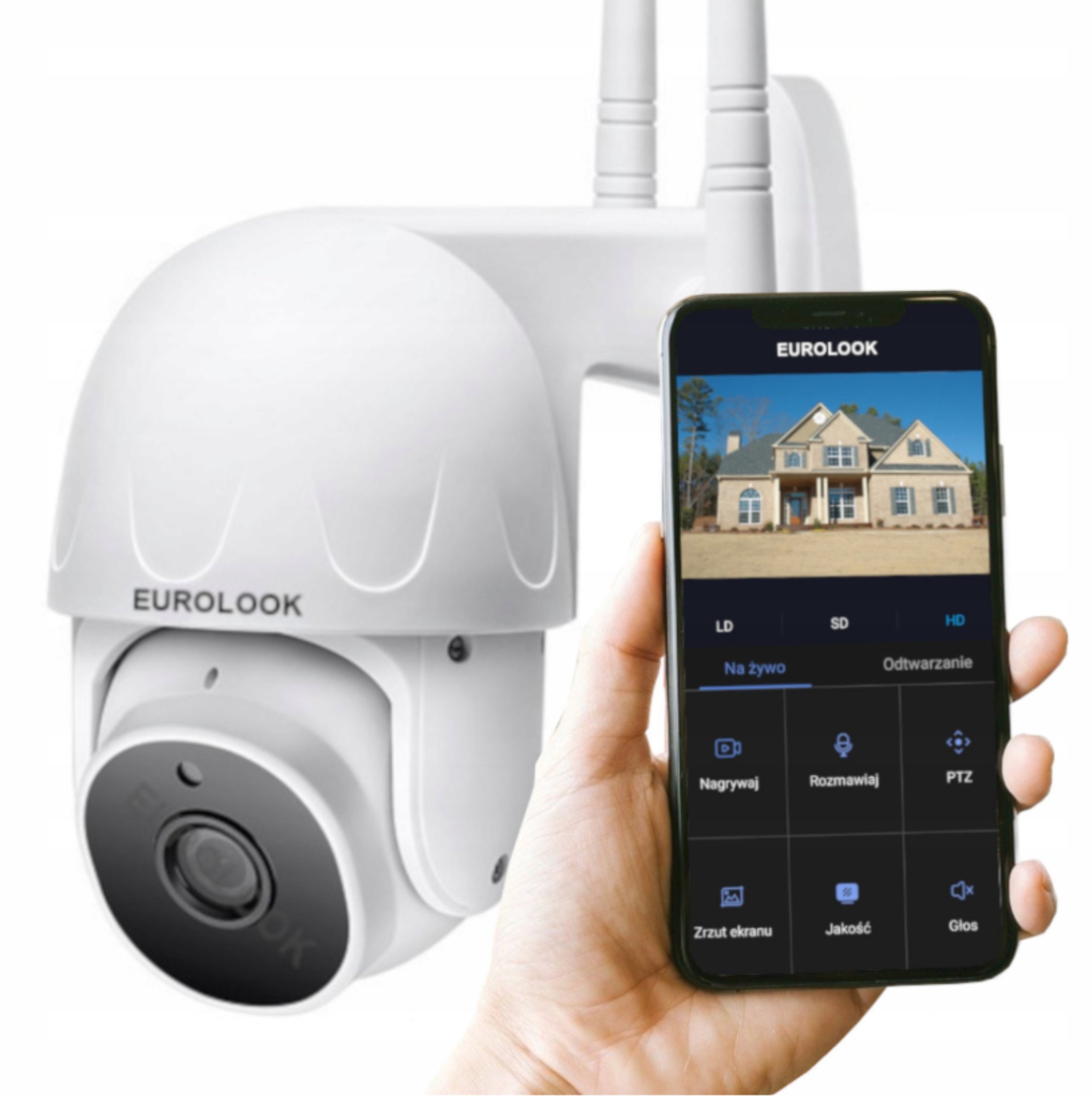 Kamera Zewnętrzna Obrotowa 360 WiFi 4xZOOM 2Mpx