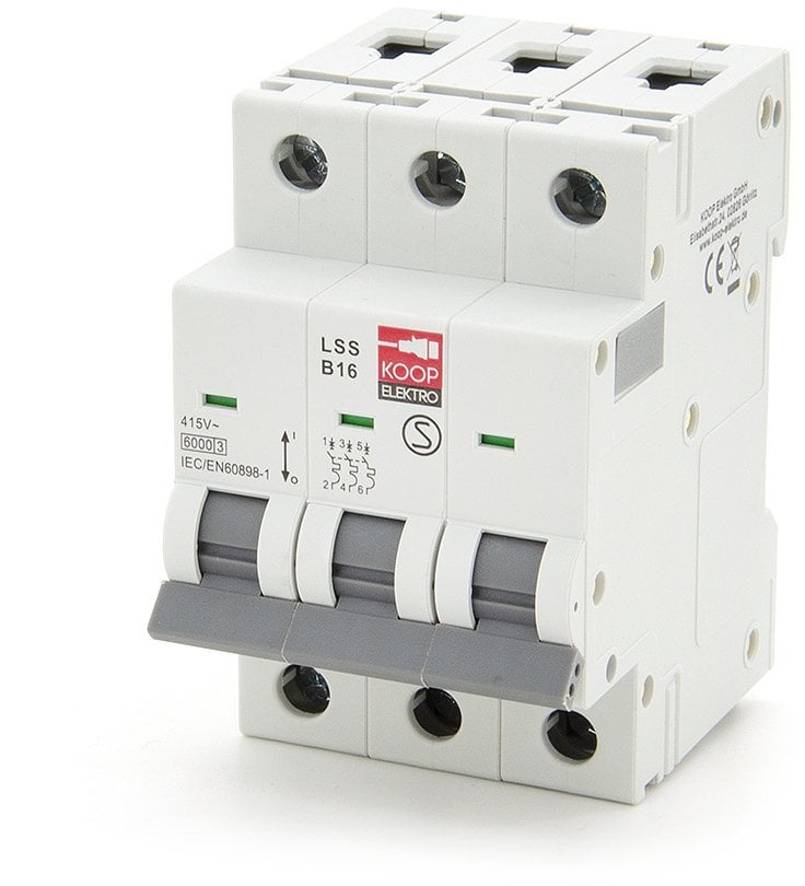 Wyłącznik nadprądowy 3P B 16A 6kA AC LSS B16 3P