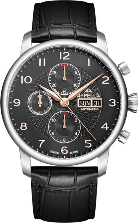 Zegarek Acappella Zegarek męski Appella L70010.52R6ACH czarny