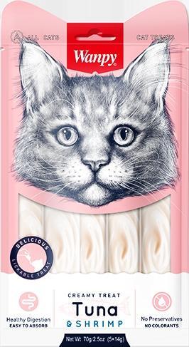 Wanpy Krem z tuńczykiem i krewetkami 70g (5x14g) - WP87109/k
