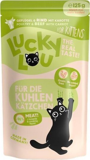 Happy Cat Lucky Lou Karma Dla Kociąt Drób Wołowina 125g