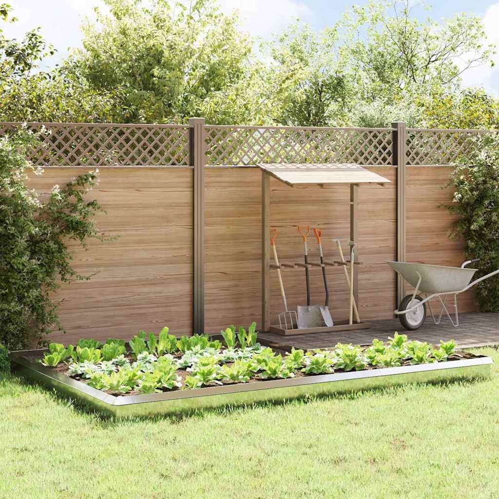 vidaXL Płoty ślimakowe 16 pcs Srebrny Stal ocynkowana