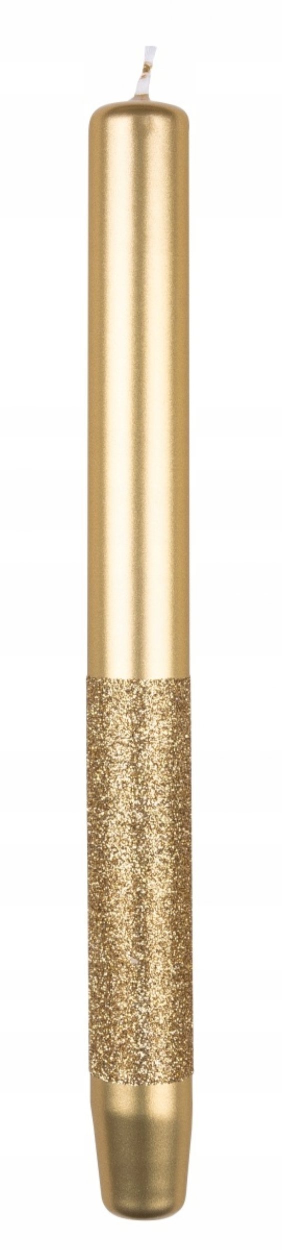 Donau Home Świeca stołowa Onyx, 22x250mm, 4 szt., złoty