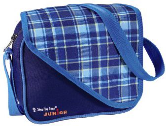 Torba przedszkolaka JUNIOR "Alpbag Boys" kratka-niebieski
