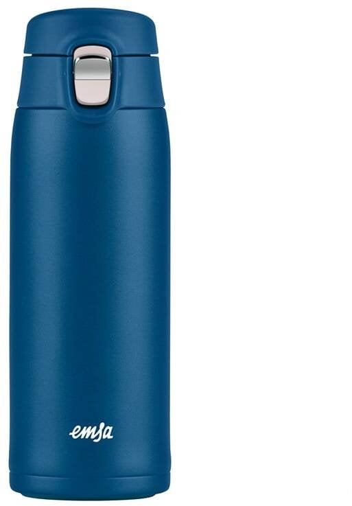 Emsa TRAVEL MUG light thermal mug 0.4 liters (dark blue, flip lid)