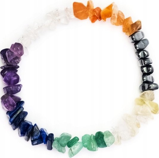 Neofarma BRANSOLETKA Z KAMIENI CZAKRY CZAKRALNA 7 CZAKR