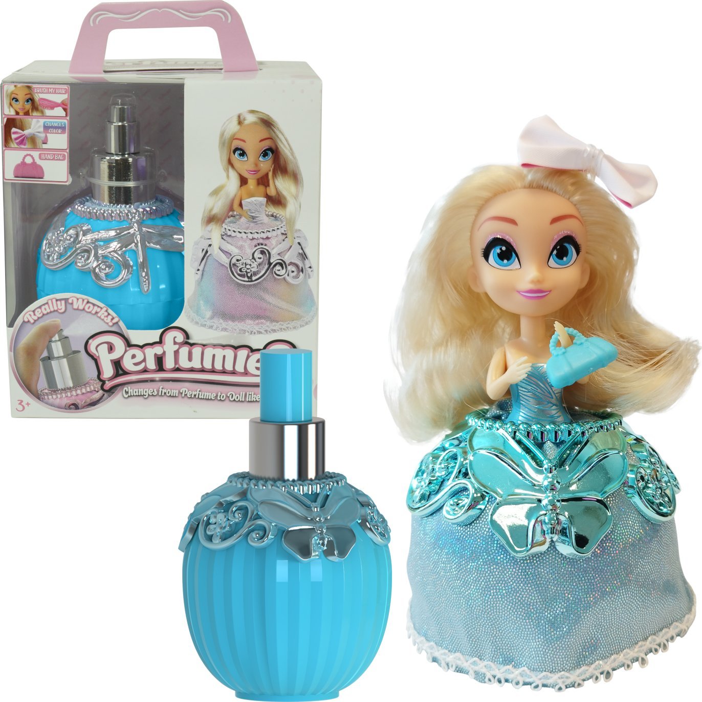 Tm Toys Laleczka Perfumies Cherrie Blossom Laleczka we flakonie Niebieska