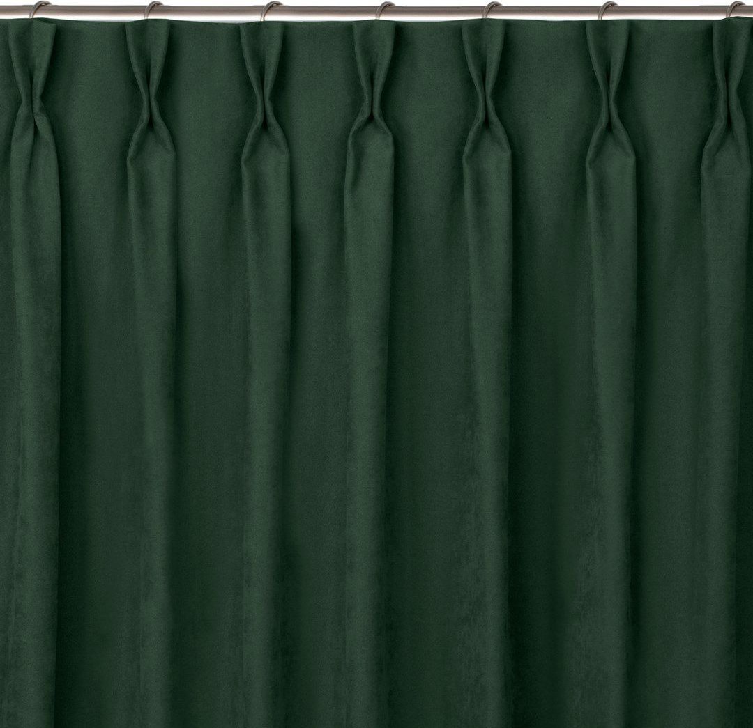 Homede Homede Zasłona MILANA szenilowa na flexach 420x300 butelkowa zieleń wzór 2