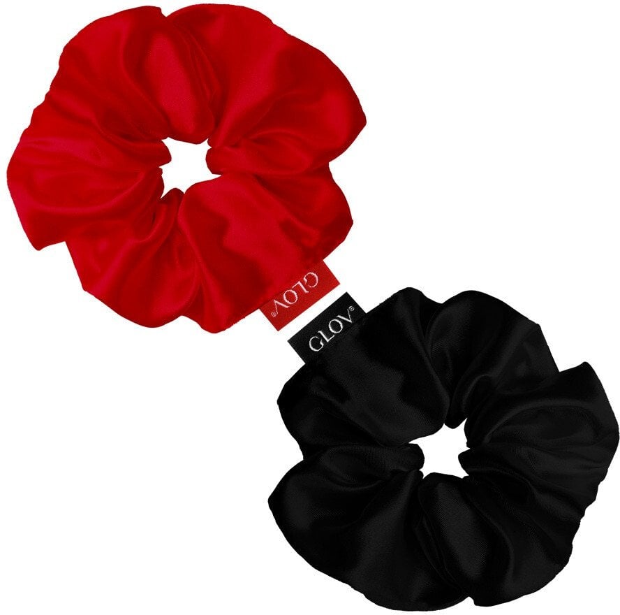 Glov Satin Scrunchies satynowe gumki do włosów S Wine/Black 2szt