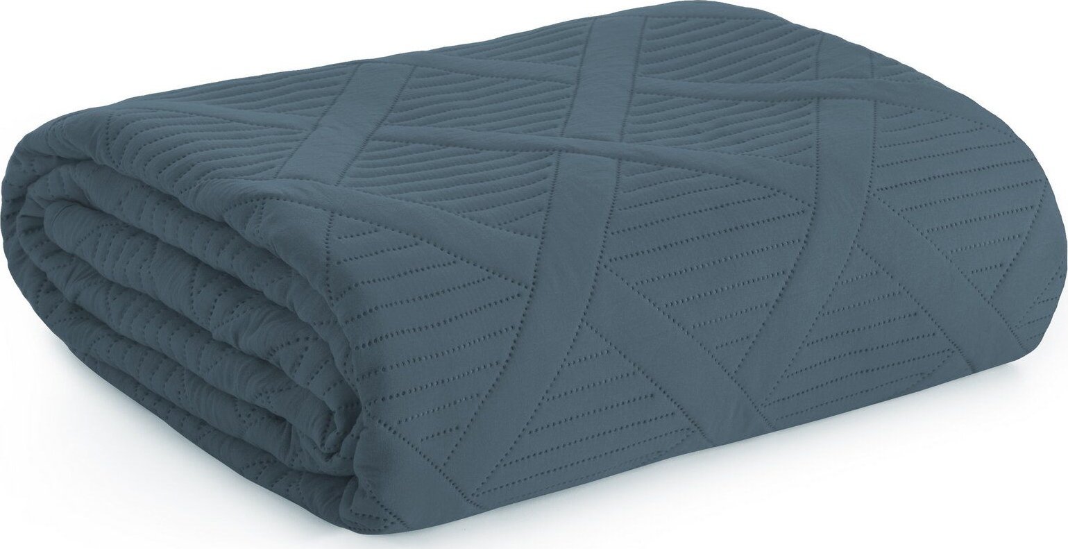 Design 91 Narzuta jednokolorowa pikowana LARA 220X240 turkusowa