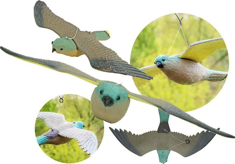 NO PEST Odstraszacz Ptaków Gołębi Szpaków Makieta Ptaka Sokół Pustułka w Locie na Ptaki