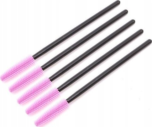 Cosmetics Zone RÓŻOWA SILIKONOWA SZCZOTECZKA DO RZĘS 5 SZTUK