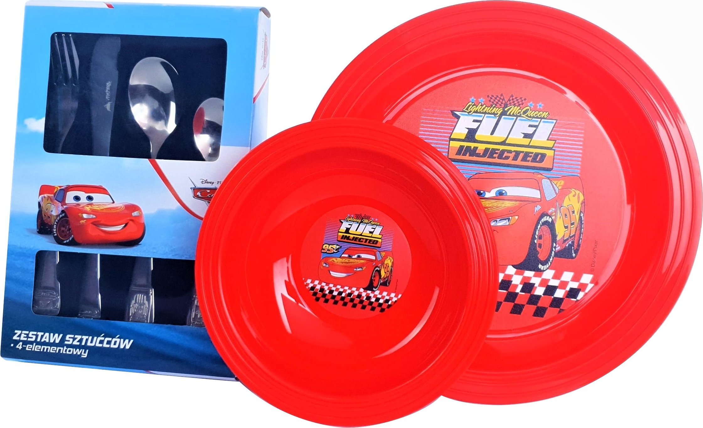 AgdExpert ZESTAW NACZYŃ I SZTUĆCÓW CARS AUTA DISNEY