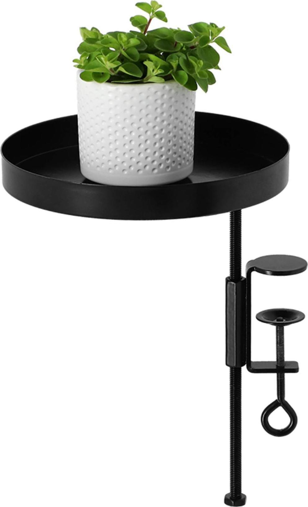 Esschert Design Kwietnik parapetowy z zaciskiem czarny M