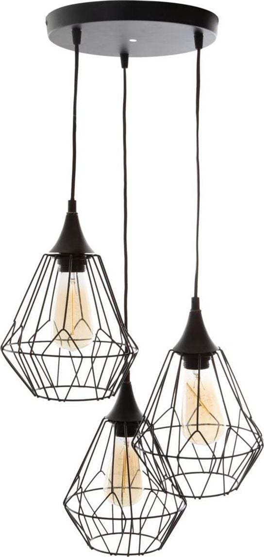 Lampa wisząca Atmosphera Czarna potrójna lampa wisząca Kaore