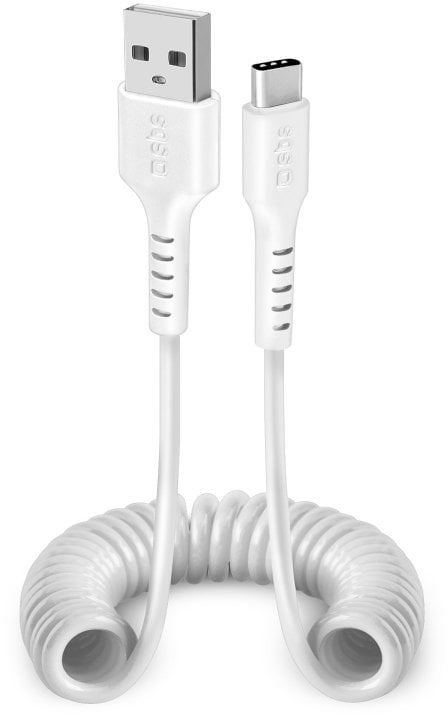 Kabel USB SBS Mobile USB-A - USB-C 1 m Biały (TECABLETYPCS1W)