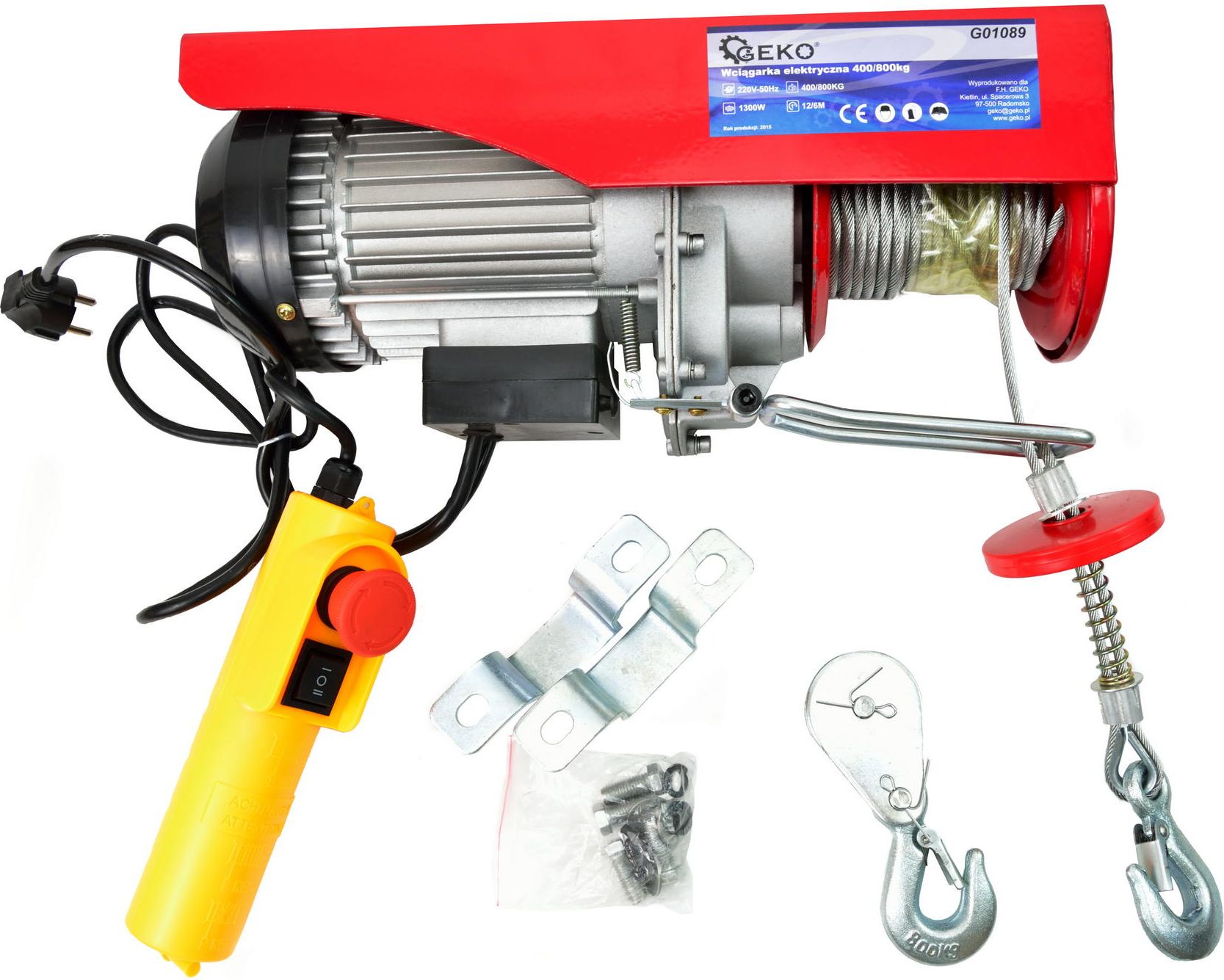 Geko Wciągarka elektryczna 400/800kg (1)