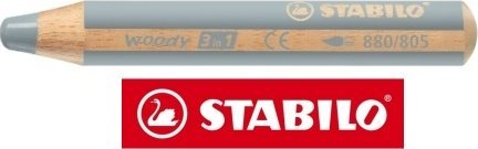 Stabilo Kredka woody 3w1 stabilo srebrna