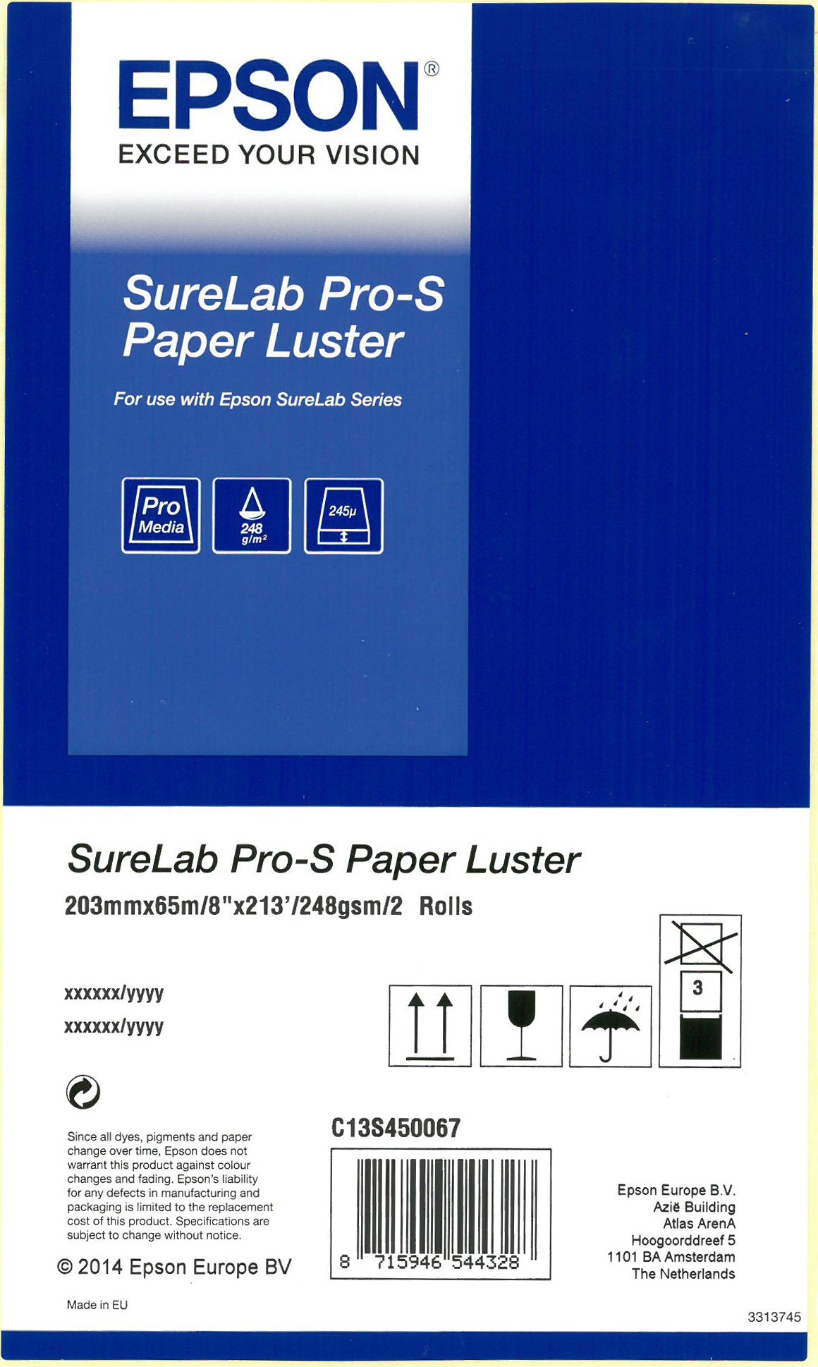 Epson SureLab Pro-S Paper Glossy C13S450063