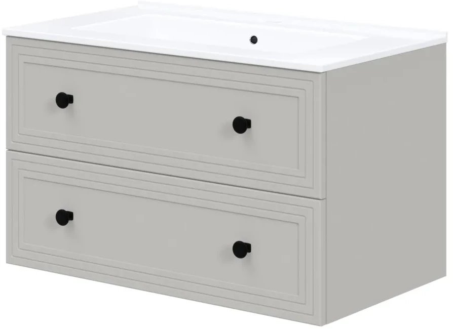 Szafka pod umywalkę TORETO 2S 80cm kaszmirowy mat HALMAR