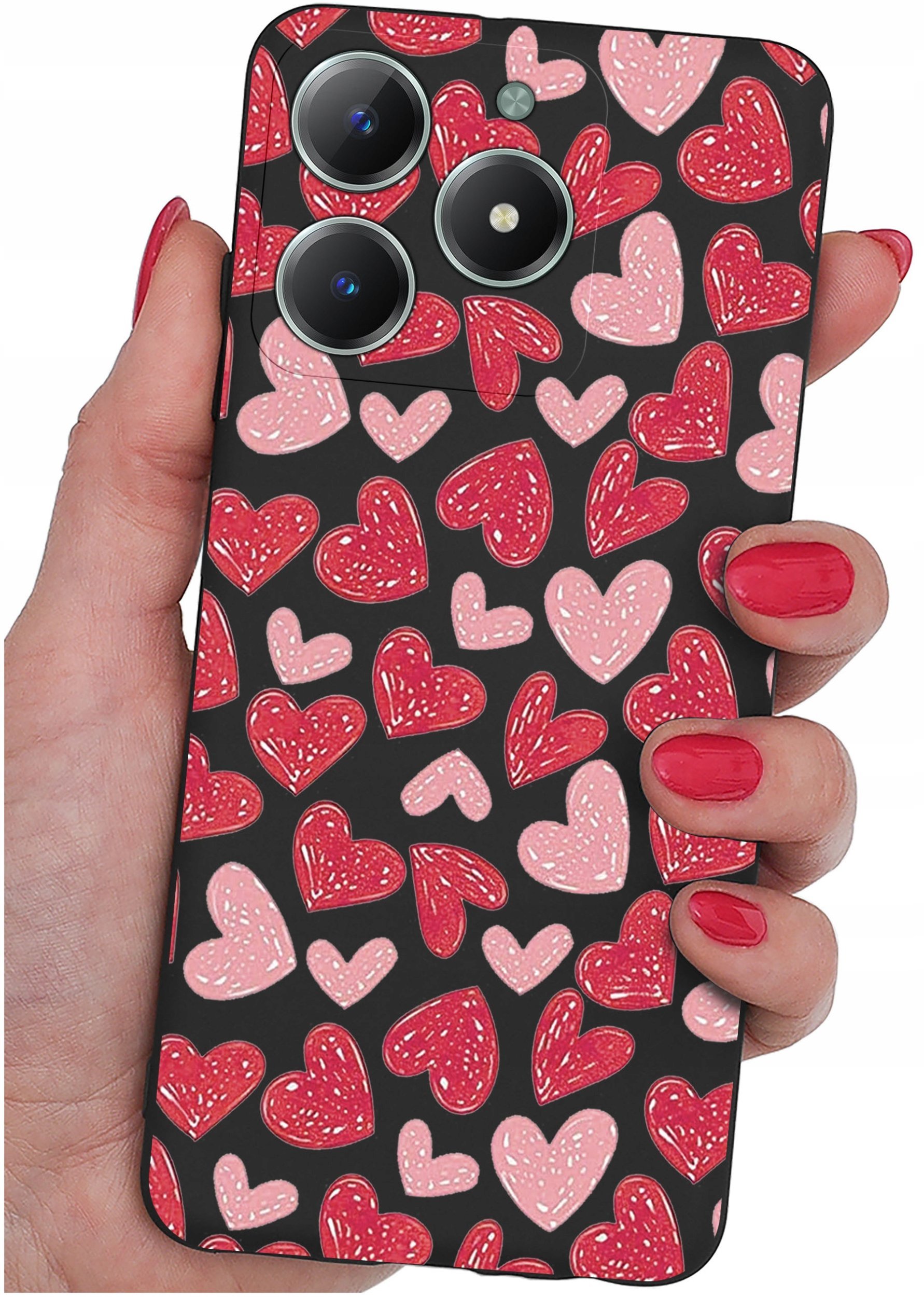 Etui do Realme C61 | C63 WZORY |SILIKONOWE MATT CASE + SZKŁO 9H