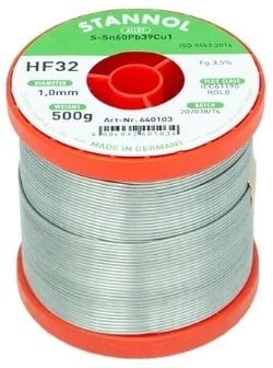 Lydmetalis Sn60/Pb39/Cu1 1.00mm 500g su fliusu Stannol tik profesionaliam naudojimui