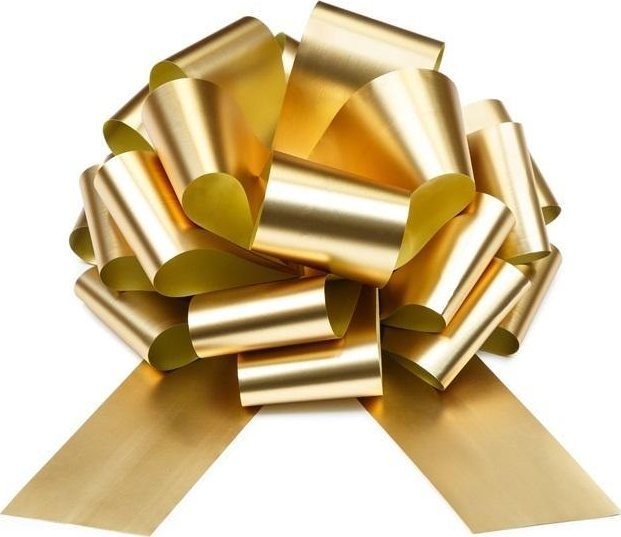 Kokarda dekoracyjna DIY jasny złoty 40cm