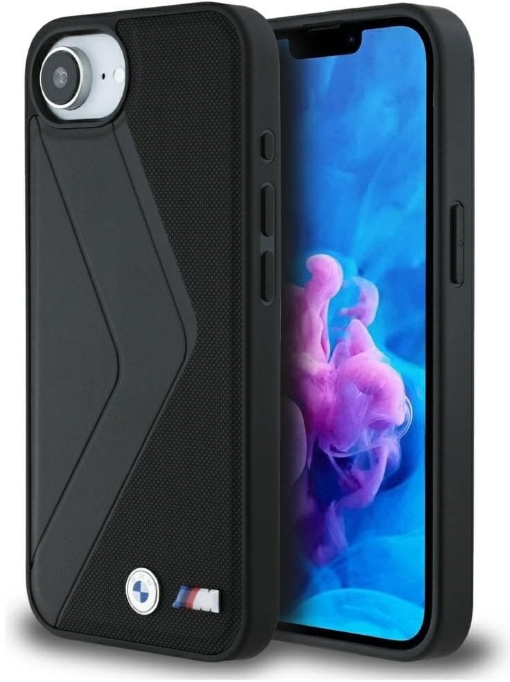 Case BMW Oversized Stripes MagSafe for iPhone 16e black