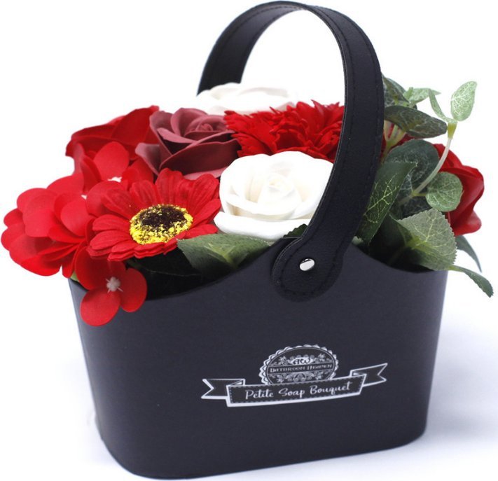 Bispol Czerwony Bukiet Mydlany w Ozdobnym Koszyku