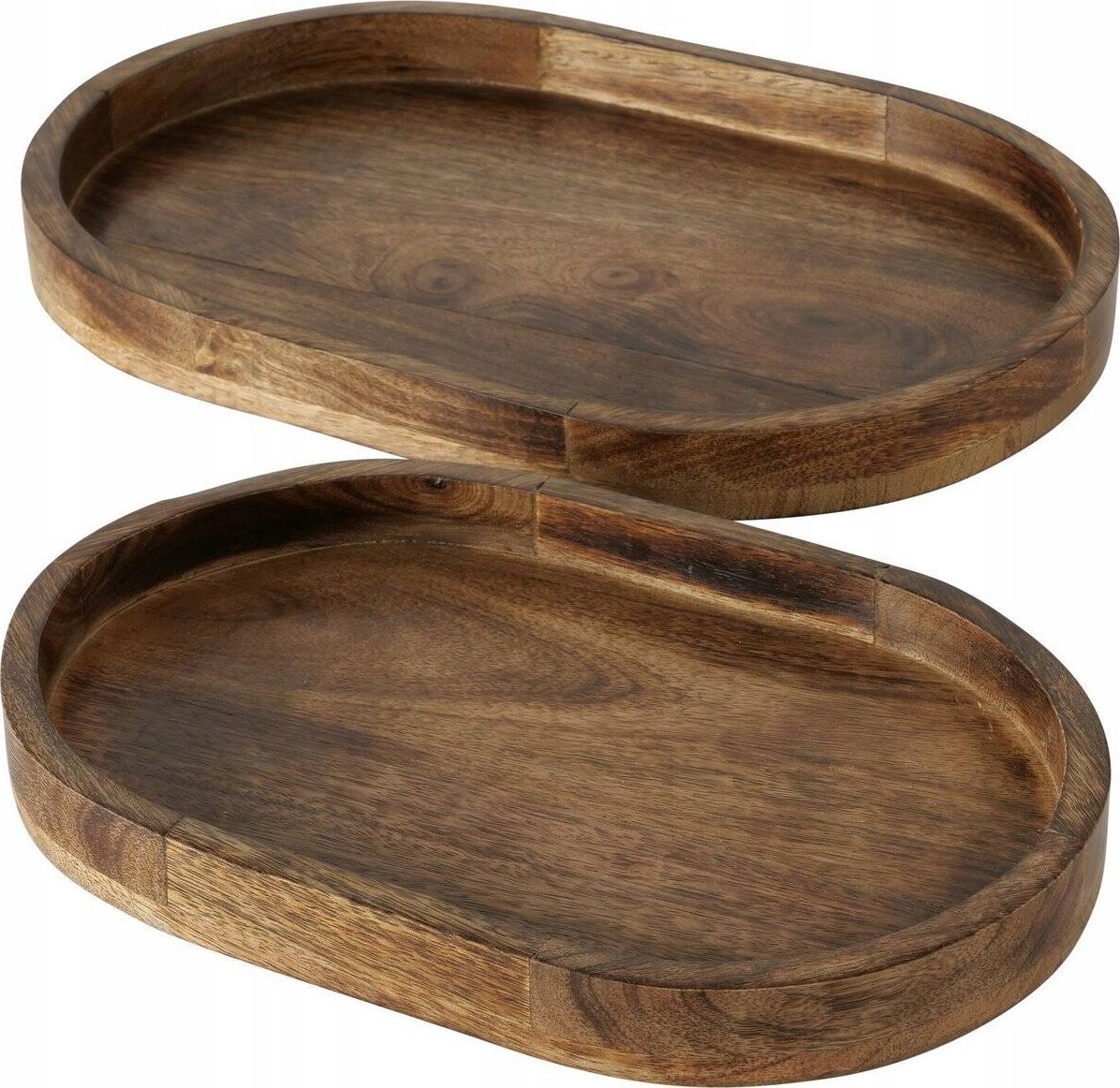 Boltze Tace dekoracyjne OVOLIO z drewna mango, 2 sztuki