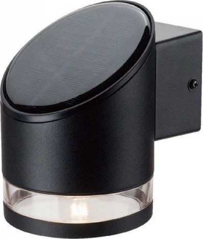 Kinkiet V-TAC Kinkiet Ogrodowy Ścienny Solarny V-TAC 1W LED Czarny IP54 VT-1138 3000K 70lm 3 Lata Gwarancji