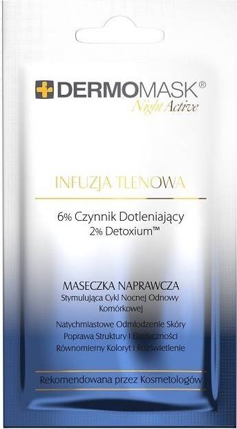 Lbiotica / Biovax Dermomask Night Active Maseczka naprawcza na twarz - Infuzja Tlenowa 12ml