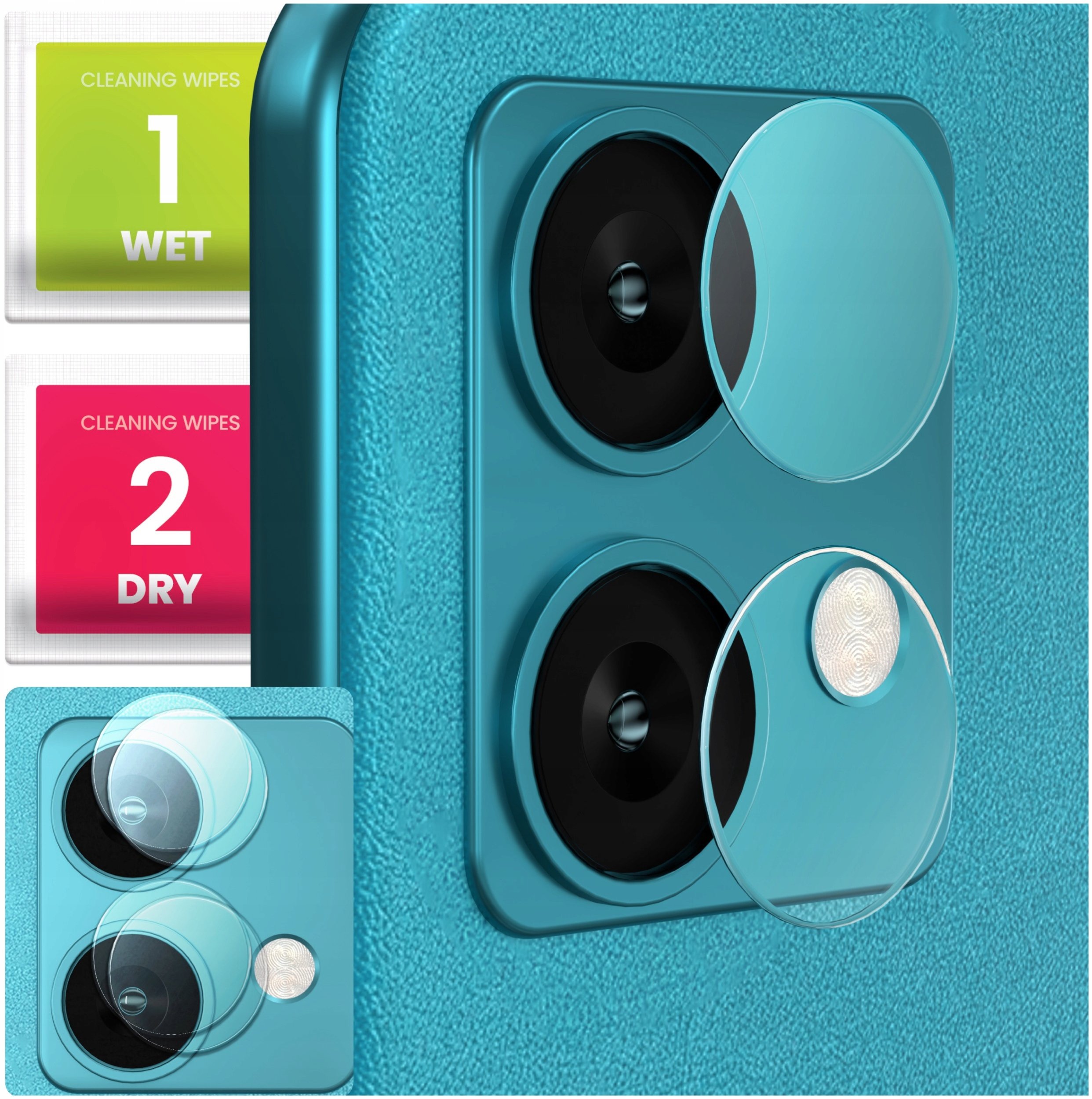 2-PAK Szkło Na Aparat Do Motorola Edge 40 Neo (Hartowane, Ochronne, 9H)