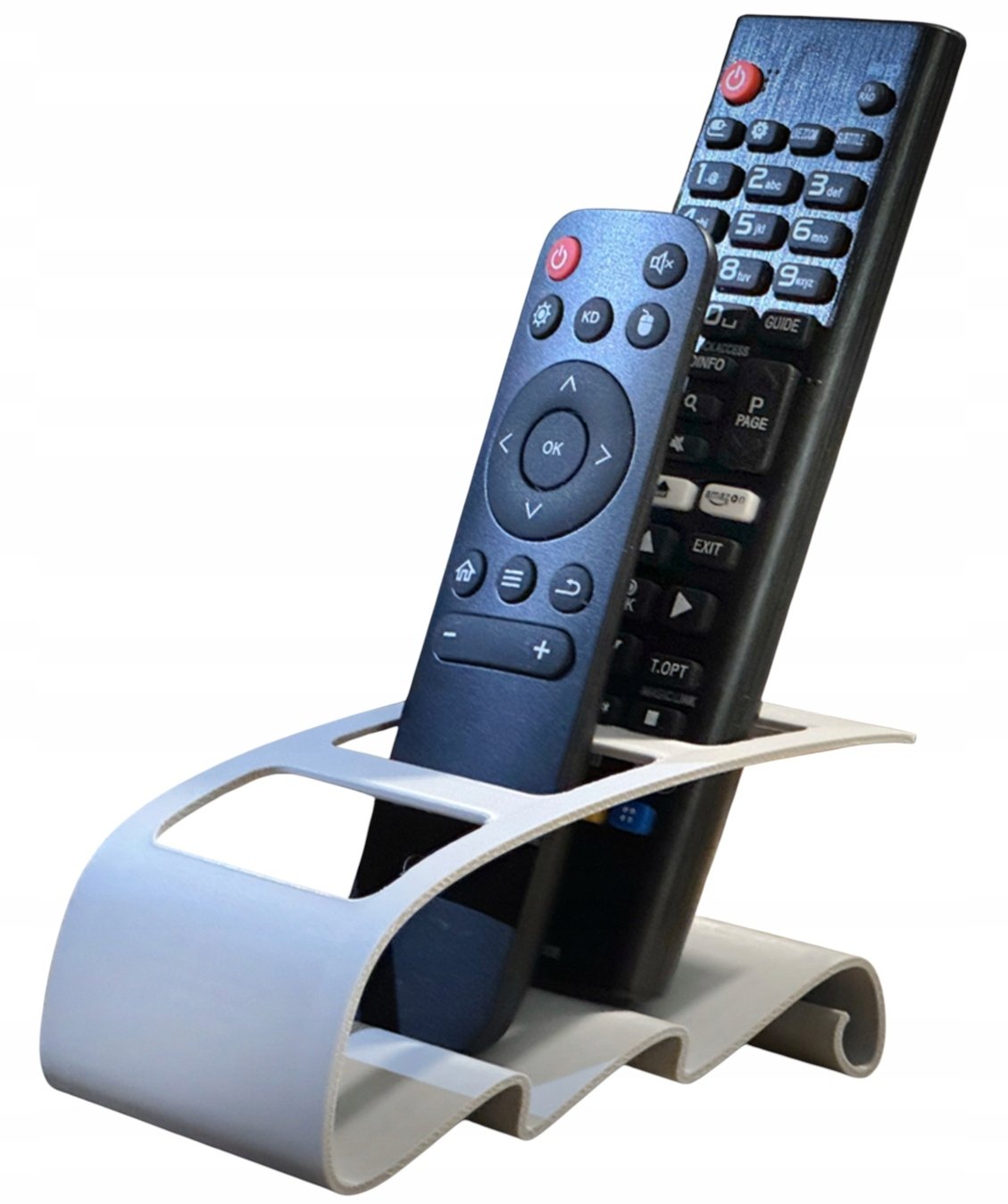 Uchwyt na piloty prosty organizer ścienny i biurkowy czarny