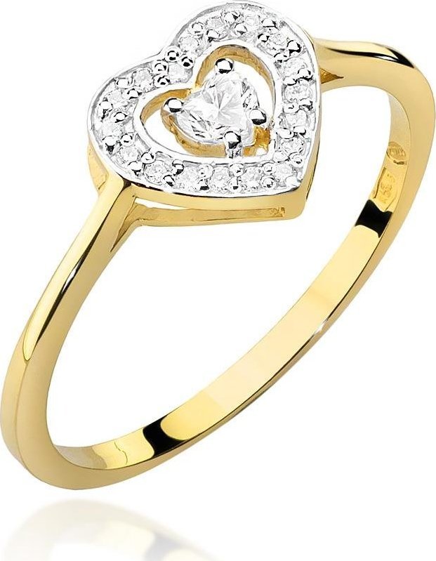 Best Diamonds złoty pierścionek z brylantem 0.19ct 14