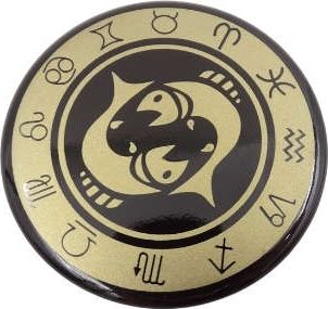 Giftdeco Ryby - znak zodiaku - magnes. Śr. 6cm; metal emaliowany