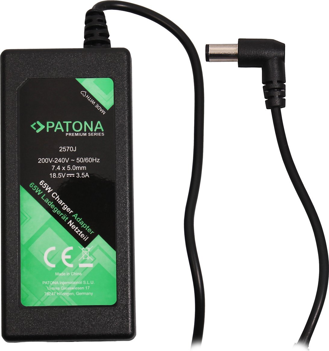 PATONA 2570 ładowarka do urządzeń przenośnych Laptop Czarny Prąd przemienny Wewnętrzna