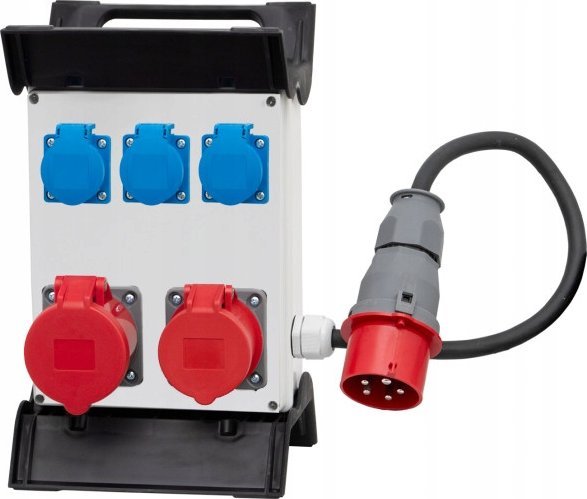 F-Elektro Rozdzielnica R-240 2x32A/5P, 3x230V + OPD 5x4mm2-1,5m, Wt.32/5 stelaż plastik